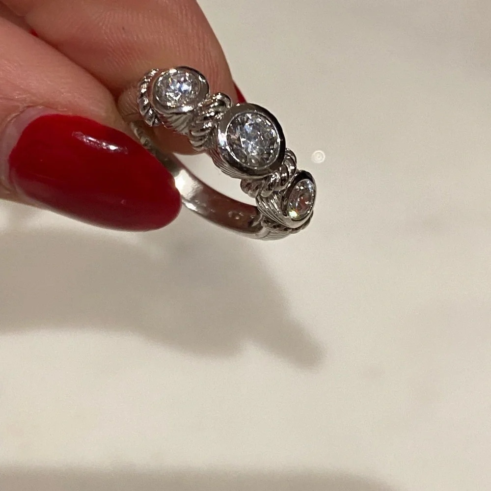 Judith Ripka Sterling silver CZ ring